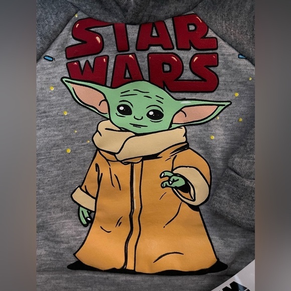 🆕 Star Wars | baby yoda hoodie | baby boy 12 mo - Picture 3 of 4